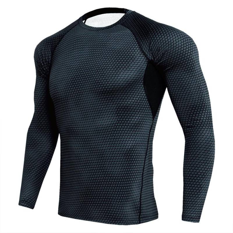 Herren Tight Training Sportkleidung Fitness Laufen Langarmshirts T-Shirts XXL schwarz von Joom DACH