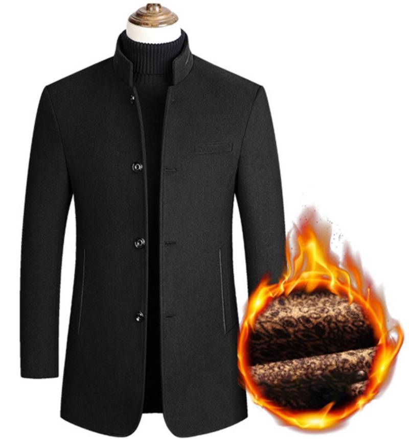 Herren Trenchcoats aus Wolle und Kaschmir, Blazer, Jacken, Stehkragen, Business Casual, Anzüge, Mäntel, Winterjacken und -mäntel L von Joom DACH