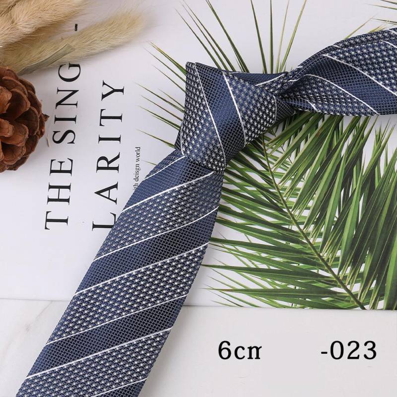 Herren Trend Business Casual Schmale 6cm Polyester Jacquard Krawatte Einfarbig Gestreifte Krawatte von Joom DACH