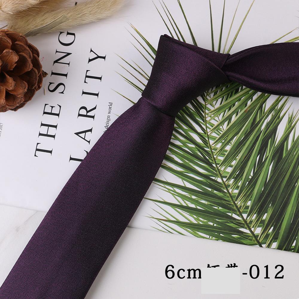 Herren Trend Business Casual Schmale 6cm Polyester Jacquard Krawatte Einfarbig Gestreifte Krawatte von Joom DACH