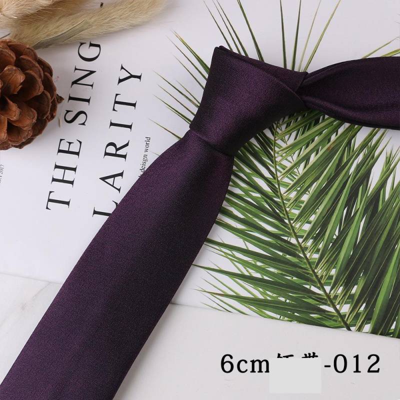 Herren Trend Business Casual Schmale 6cm Polyester Jacquard Krawatte Einfarbig Gestreifte Krawatte von Joom DACH