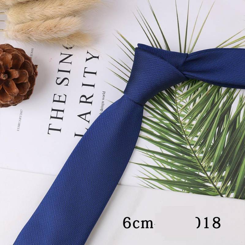 Herren Trend Business Casual Schmale 6cm Polyester Jacquard Krawatte Einfarbig Gestreifte Krawatte von Joom DACH