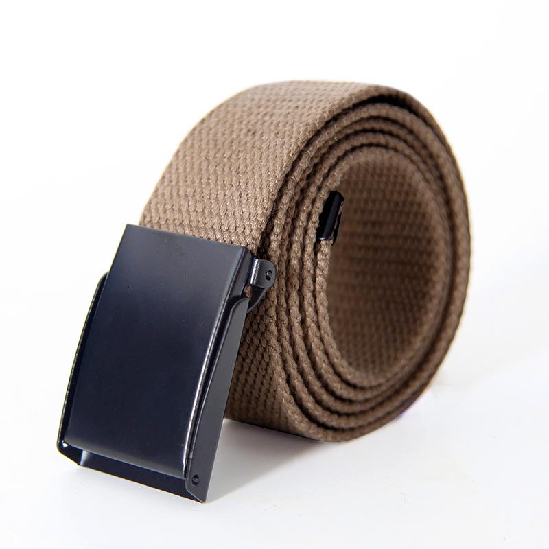 Herren Trendiger Canvas Ledergürtel mit Automatikschließe - Koreanischer Stil für Jugendliche & Studenten 120cm dunkle khaki von Joom DACH