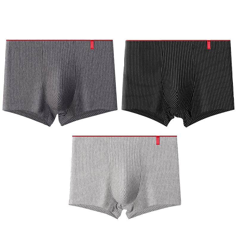 Herren Übergröße Slips Streifen Boxershorts Boxer Bequem Baumwolle Herren Slip Unterwäsche Shorts L-4XL 3XL braun von Joom DACH