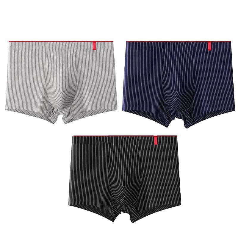 Herren Übergröße Slips Streifen Boxershorts Boxer Bequem Baumwolle Herren Slip Unterwäsche Shorts L-4XL 3XL grün von Joom DACH