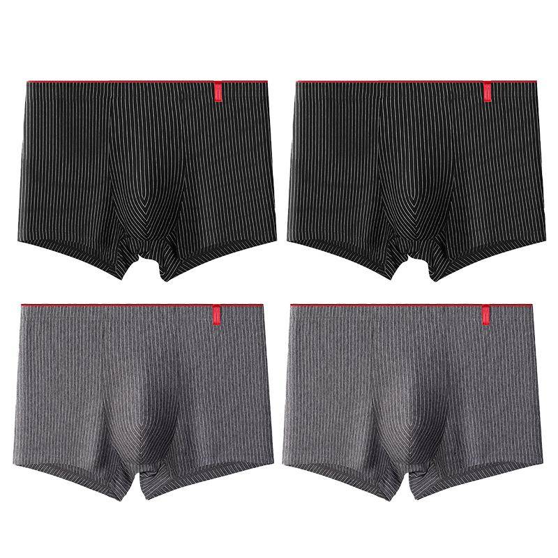Herren Übergröße Slips Streifen Boxershorts Boxer Bequem Baumwolle Herren Slip Unterwäsche Shorts L-4XL 4XL elfenbein von Joom DACH