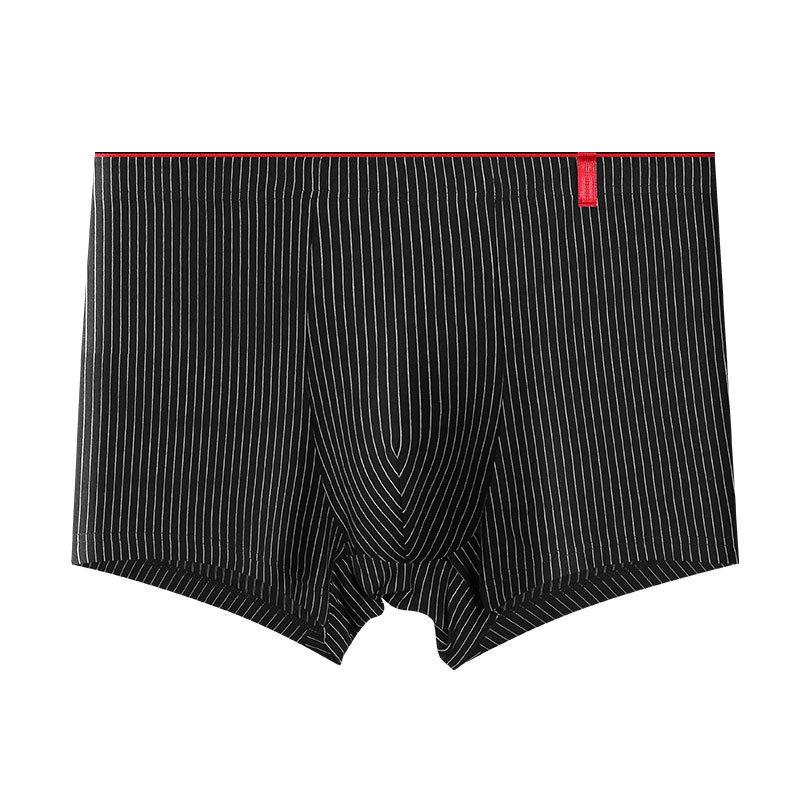 Herren Übergröße Slips Streifen Boxershorts Boxer Bequem Baumwolle Herren Slip Unterwäsche Shorts L-4XL 4XL schwarz von Joom DACH