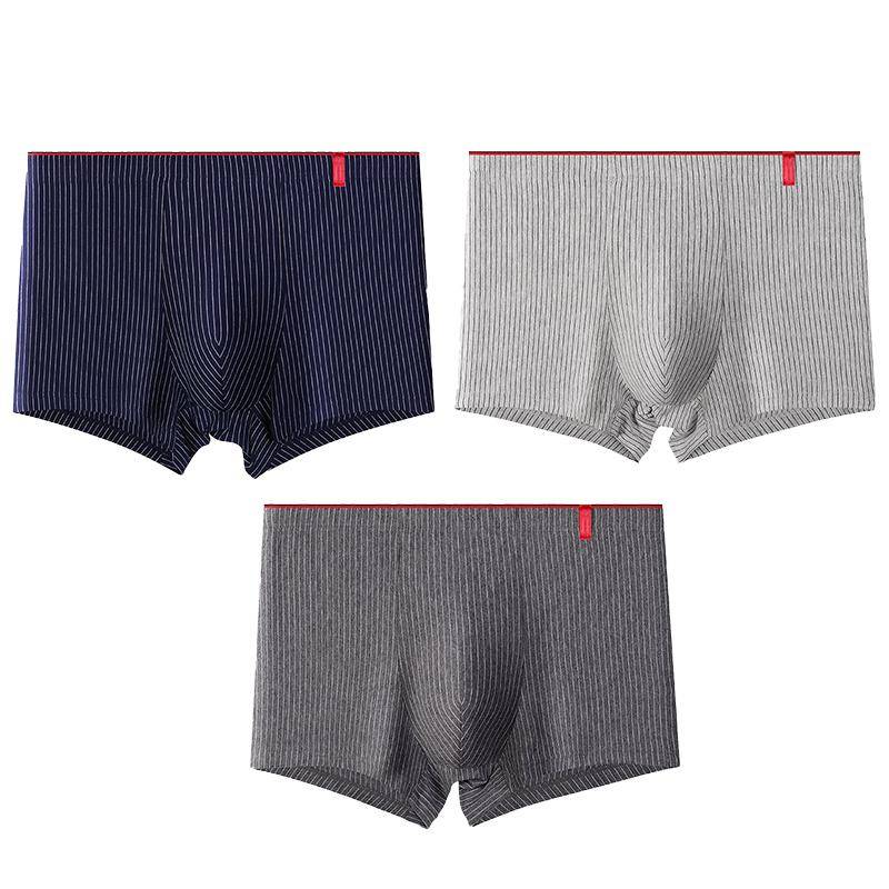 Herren Übergröße Slips Streifen Boxershorts Boxer Bequem Baumwolle Herren Slip Unterwäsche Shorts L-4XL XL hellbraun von Joom DACH
