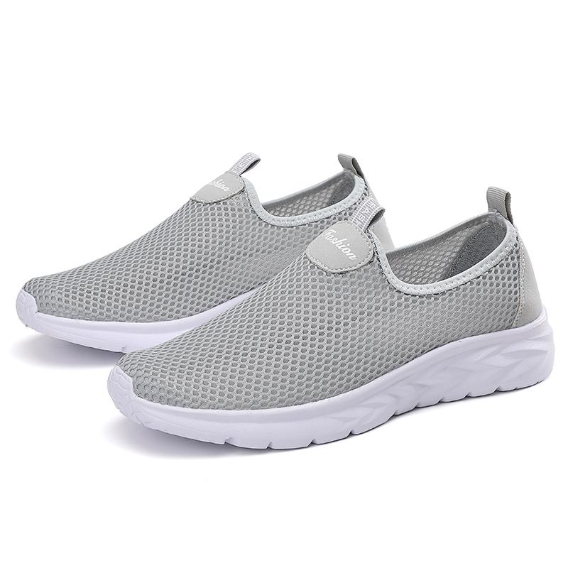 Herren Ultra Light Plus Size Freizeitschuhe Gym Sneakers Sommer Atmungsaktive Mesh-Laufschuhe 46 grau von Joom DACH