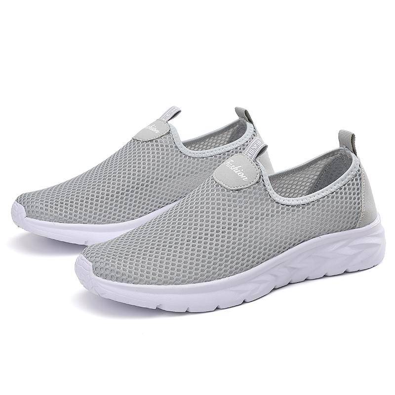 Herren Ultra Light Plus Size Freizeitschuhe Gym Sneakers Sommer Atmungsaktive Mesh-Laufschuhe 46 grau von Joom DACH