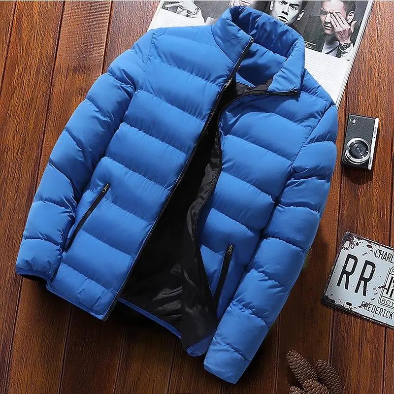 Herren Ultraleichte Daunenjacke Winter Wasserdichte und Winddichte Jacke Übergröße Warme Daunenjacke Slim Casual Jacke XXL hellblaue von Joom DACH