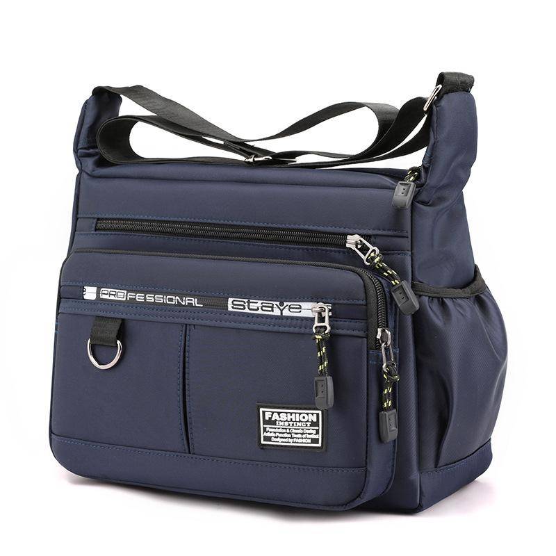 Herren Umhängetasche Oxford Tuch Casual Reise Umhängetasche Große Kapazität Mittleren Alters Kleine Quadratische Tasche Werkzeugtasche blau von Joom DACH
