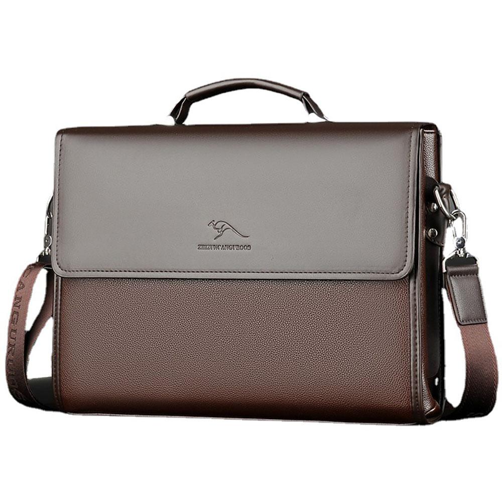 Herren-Umhängetaschen aus Leder, Herren-Business-Casual-Aktentaschen aus Leder, Herren-Ledertaschen, Cross-Body-Cross-Body-Handtaschen braun von Joom DACH