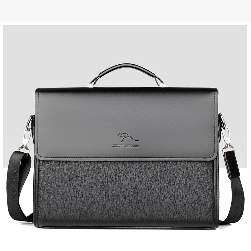 Herren-Umhängetaschen aus Leder, Herren-Business-Casual-Aktentaschen aus Leder, Herren-Ledertaschen, Cross-Body-Cross-Body-Handtaschen schwarz von Joom DACH