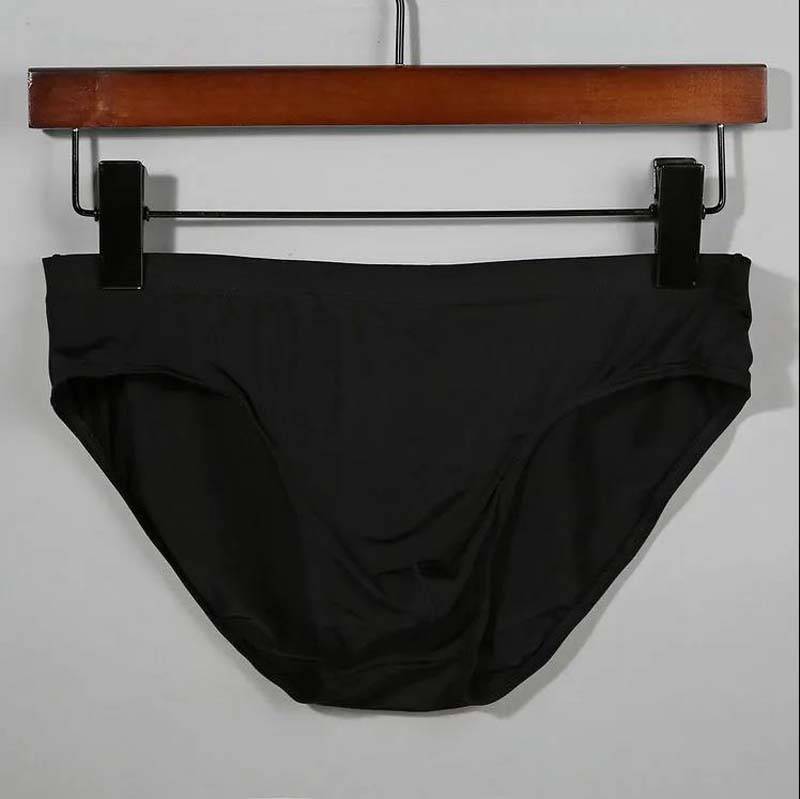 Herren-Unterhose aus Eisseide, große Größe, nahtlos, transparent XXL schwarz von Joom DACH