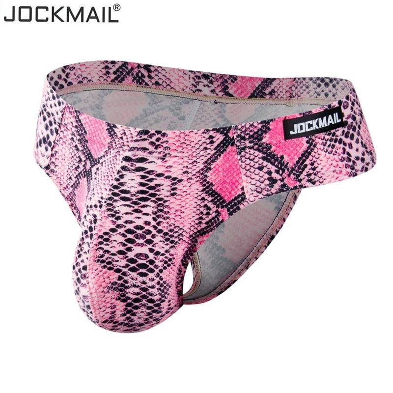Herren-Unterwäsche mit Leopardenmuster, Bikini-Badehose, Badeanzug, Slip mit niedriger Taille XL rosa von Joom DACH