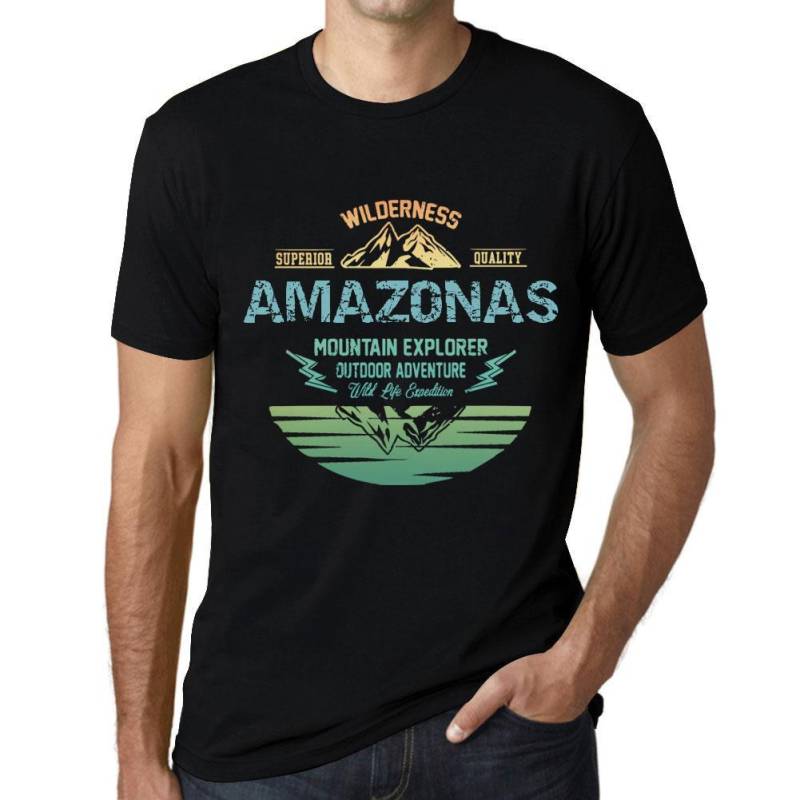 Herren Vintage T-Shirt Grafik T-Shirt Mountain Explorer Amazonas Deep Black L schwarz Herren Vintage T-Shirt Grafik T-Shirt Mountain Explorer Amazonas Deep Black L schwarz von Joom DACH