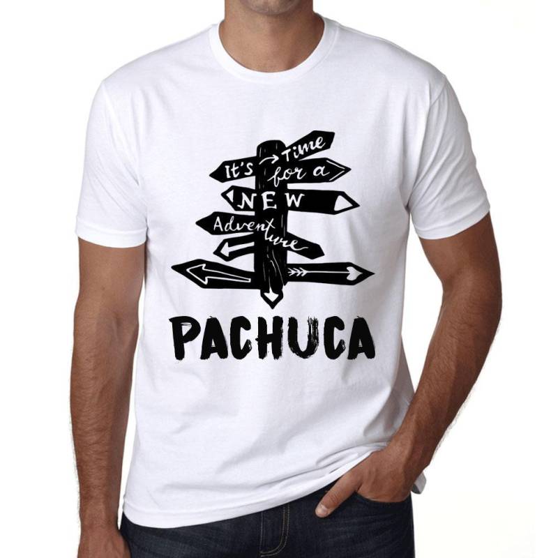 Herren Vintage T-Shirt Grafik T-Shirt Zeit für neue Abenteuer Pachuca Weiß 5XL weiß von Joom DACH