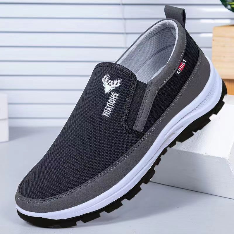 Herren Walking Schuhe Slipper Leichtgewicht Athletisch Laufen Walking Fitnessschuhe Lässige Ballerinaschuhe 39 schwarz von Joom DACH