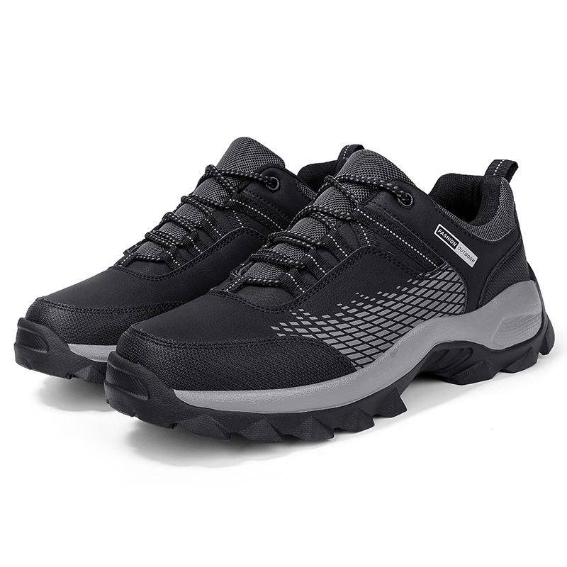 Herren Wanderschuhe Übergröße Herren Outdoor Low-Top Wanderschuhe Sport Reiseschuhe Wanderschuhe Klettern 46 schwarz von Joom DACH