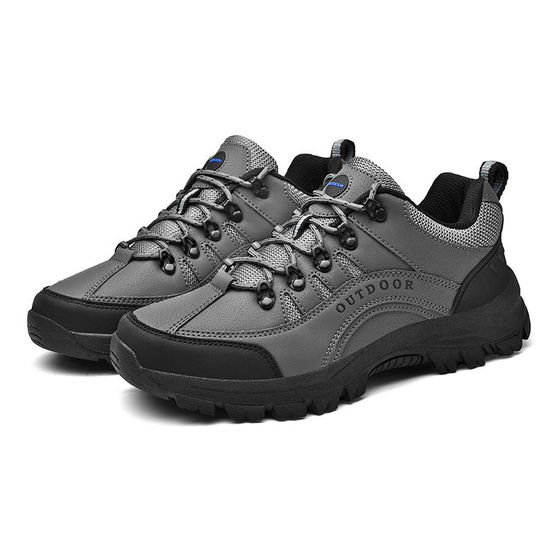 Herren Wanderschuhe Wildleder Leder Outdoor Schuhe Verschleißfeste Männer Trekking Wandern Jagd Taktische Turnschuhe Größe 38-49 42 grau von Joom DACH