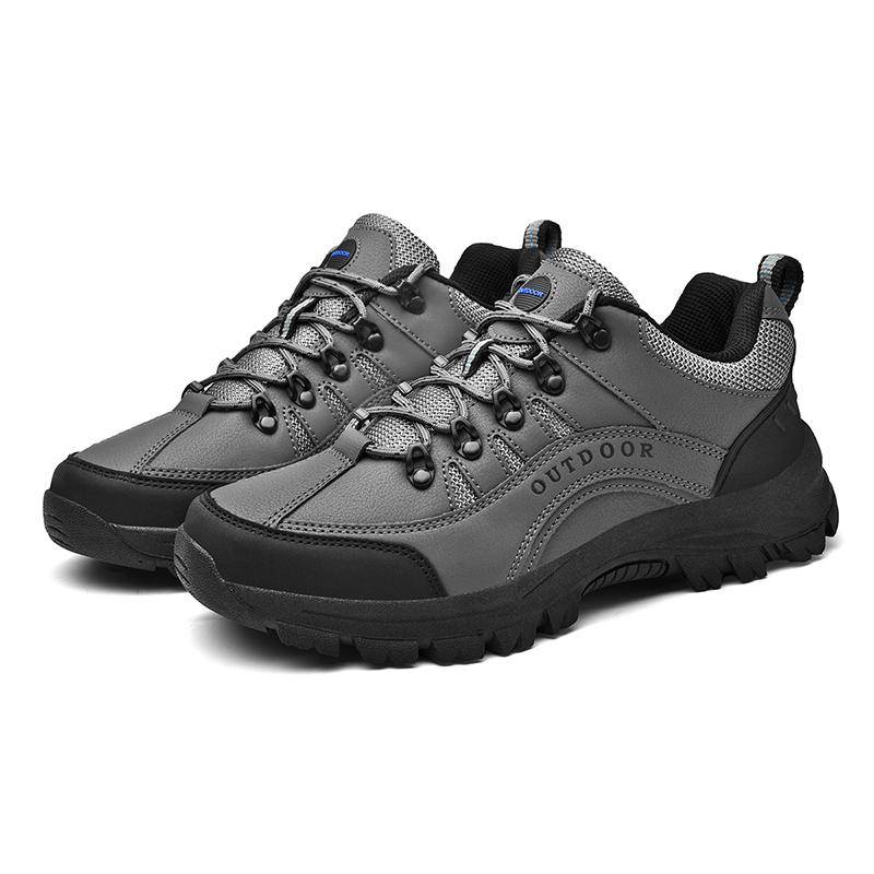 Herren Wanderschuhe Wildleder Leder Outdoor Schuhe Verschleißfeste Männer Trekking Wandern Jagd Taktische Turnschuhe Größe 38-49 42 grau von Joom DACH