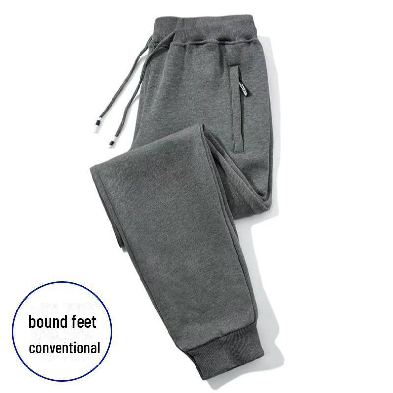 Herren Warme Fleece Slim Sweatpants - Herbst/Winter Lässig Dick Gerade Lange Hose 5XL (175-190 lbs) von Joom DACH
