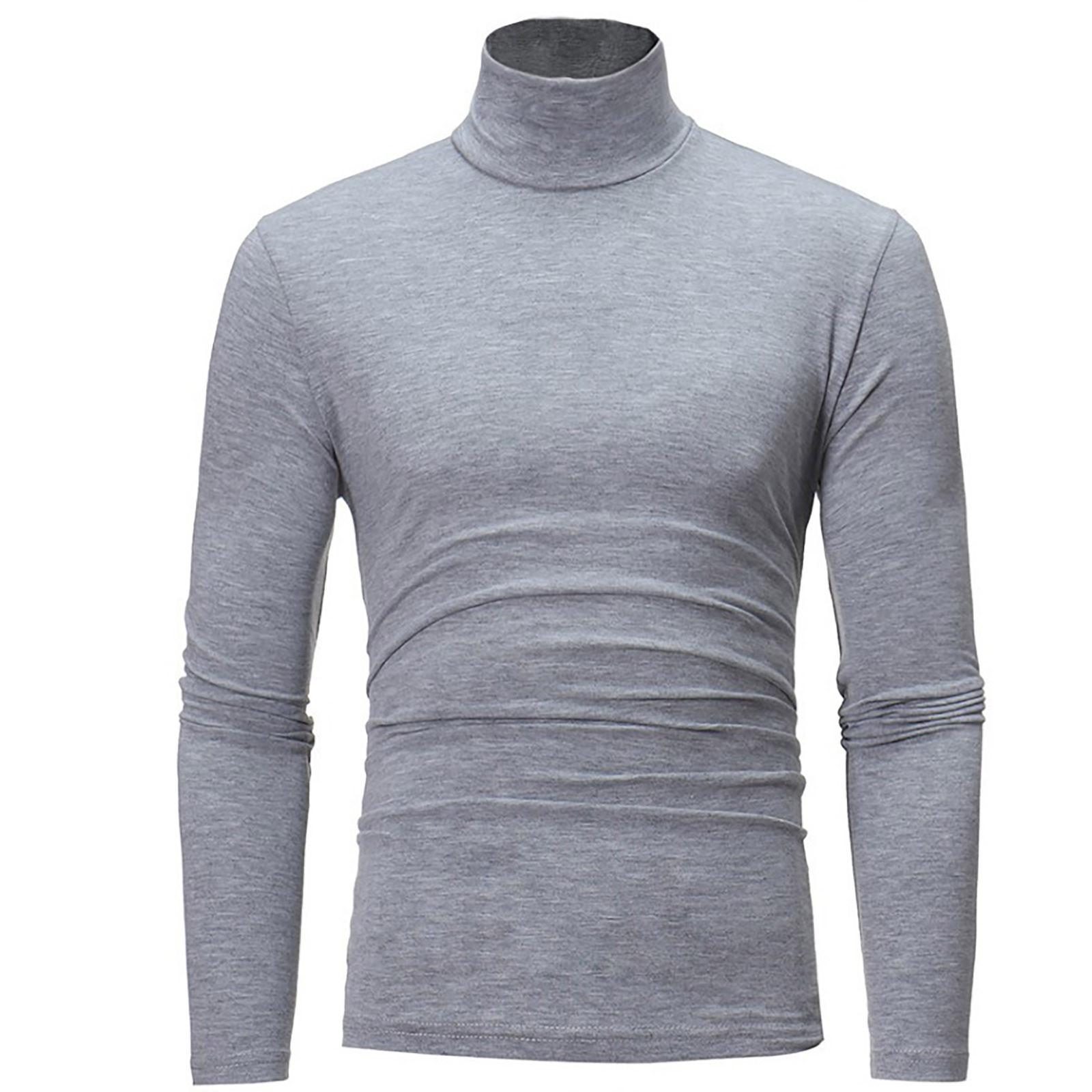 Herren Warmes T-Shirt Langarm Warmes Oberteil Winterpullover Warmes Sportshirt Freizeitunterwäsche Stehkragenshirt Sportoberteil Sportshirt M von Joom DACH