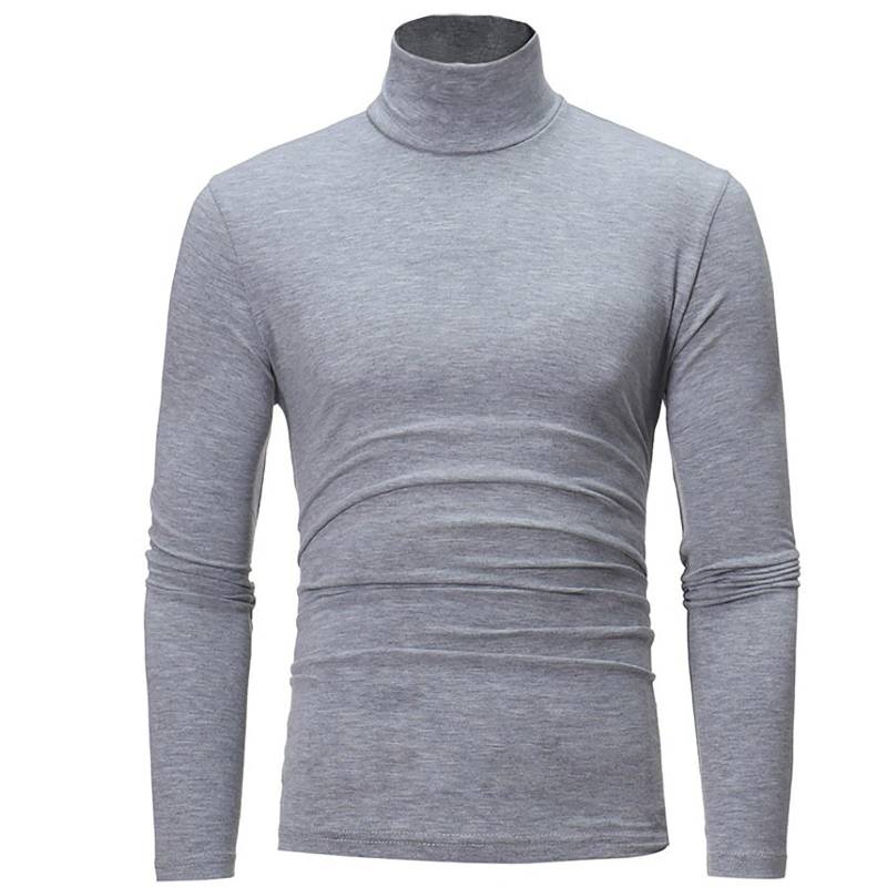Herren Warmes T-Shirt Langarm Warmes Oberteil Winterpullover Warmes Sportshirt Freizeitunterwäsche Stehkragenshirt Sportoberteil Sportshirt M von Joom DACH