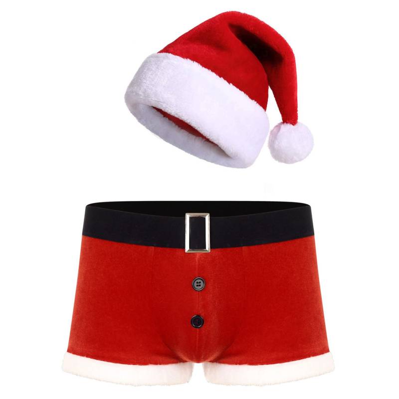 Herren Weihnachten Weihnachtsmann Samt Cosplay Urlaub Boxershorts Unterwäsche mit Hut 3XL rot Herren Weihnachten Weihnachtsmann Samt Cosplay Urlaub Boxershorts Unterwäsche mit Hut 3XL rot von Joom DACH