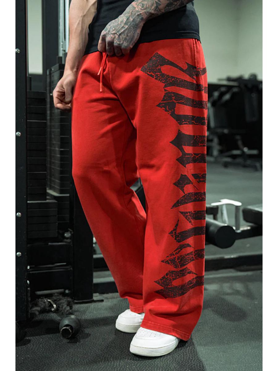 Herren Weitbein Jogginghose mit großem Aufdruck - Lässige Mode Jogger M von Joom DACH