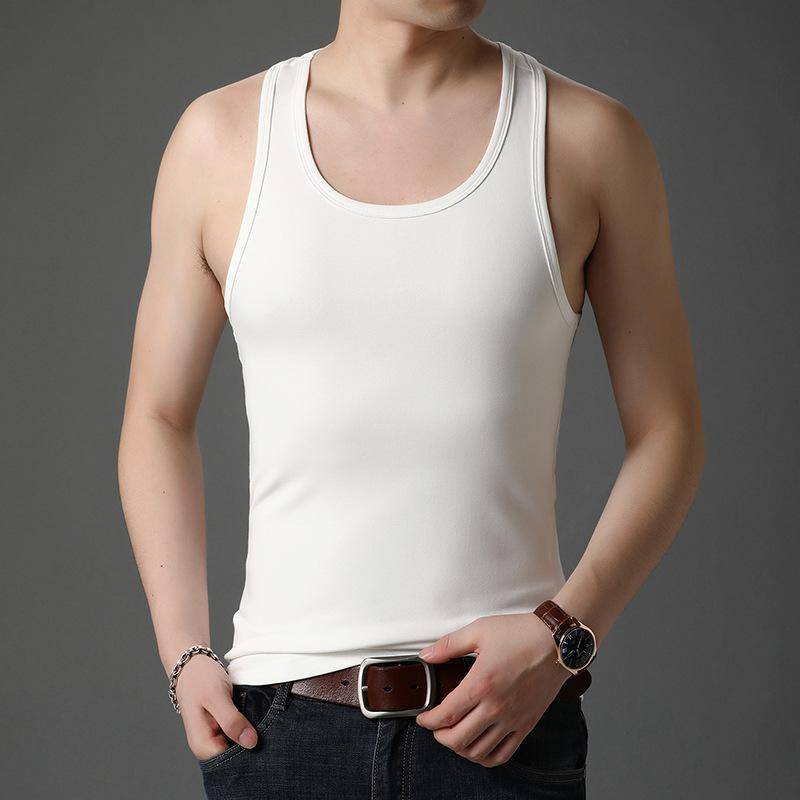 Herren Weste Fitness Schnelltrocknend Sport Nahtlos Enganliegendes Unterhemd Sommer Ärmellos Innenbekleidung T-Shirt Herren XXXL von Joom DACH