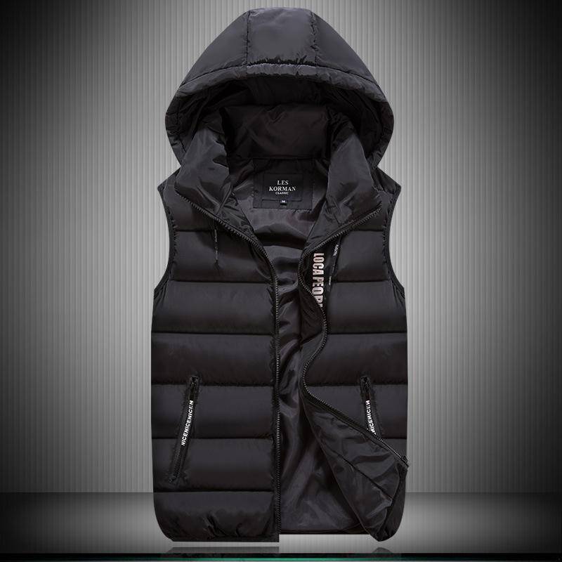 Herren Weste Winter Kapuzenweste Ärmellos Thermoweste Gefütterte Weste XL von Joom DACH