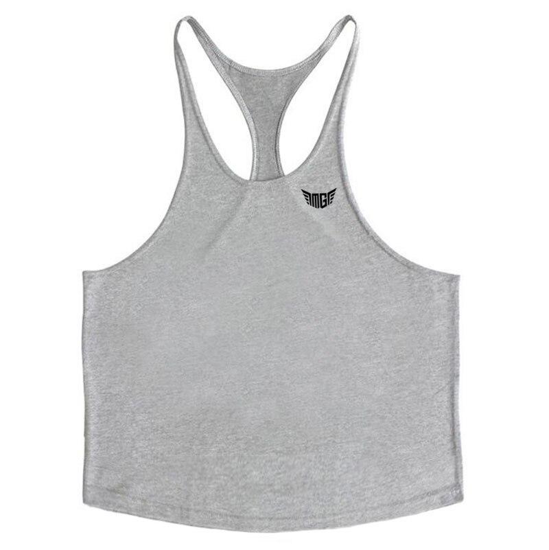 Herren-Weste aus Baumwolle für Strand und Surfen, Rundhalsausschnitt, Sport, Training, Fitness, Tank-Top, Muskel-Bodybuilding, Stringer-Unterhemd XXL graue von Joom DACH
