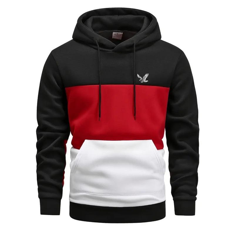 Herren Winddichter Mode Kapuzenpullover für Herbst und Winter Ein Must-have für Trendige Straßen Lässiger Stil Fronttaschen-Design L von Joom DACH