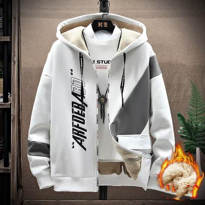 Herren Winter Flauschige Kapuzenjacke Freizeitjacke Winter Kurze Jacke Warmer Verdickter Kapuzenpullover M von Joom DACH