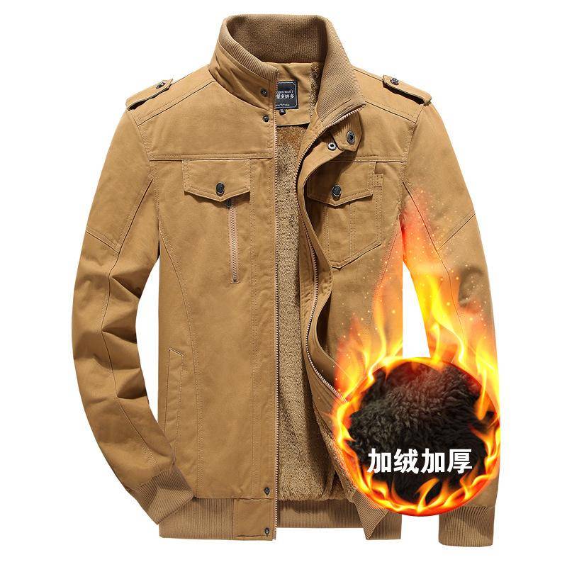 Herren Winter Fleece Cargo Übergröße Jacke Militärjacke 6XL von Joom DACH