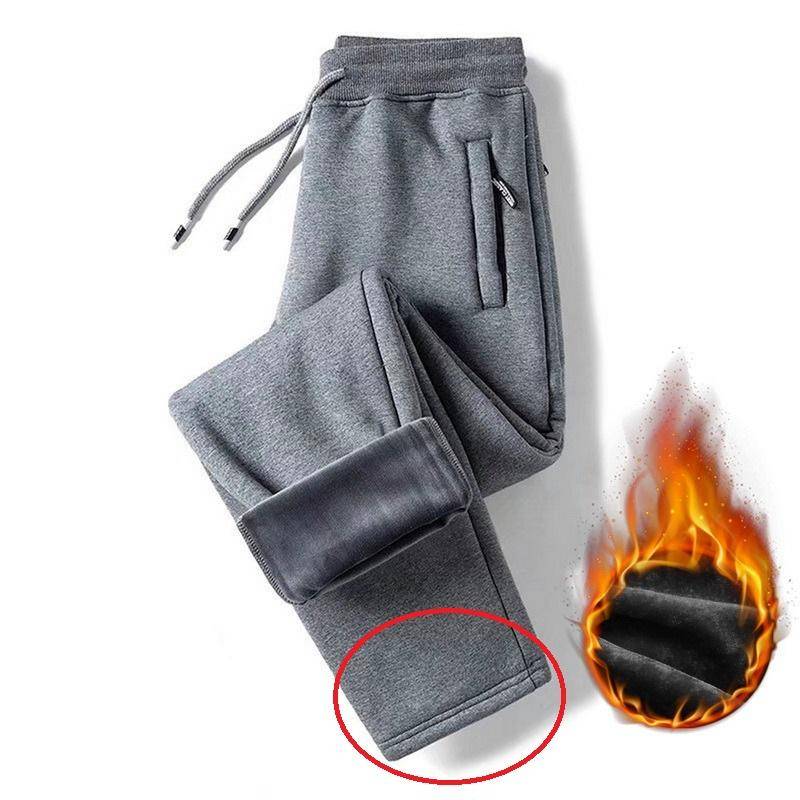 Herren Winter Fleece Jogginghose Hose Laufen Fitnessstudio Einfarbig Dick Warm Plus Samt Damen Hose Sport Jogger XXL von Joom DACH