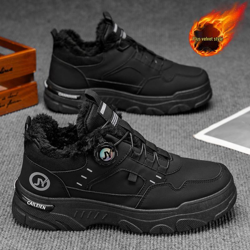 Herren Winter Fleecegefütterte Martin Stiefeletten: Retro, Warm, Trendig, Vielseitige Arbeitskleidungs-Sneakers 43 von Joom DACH