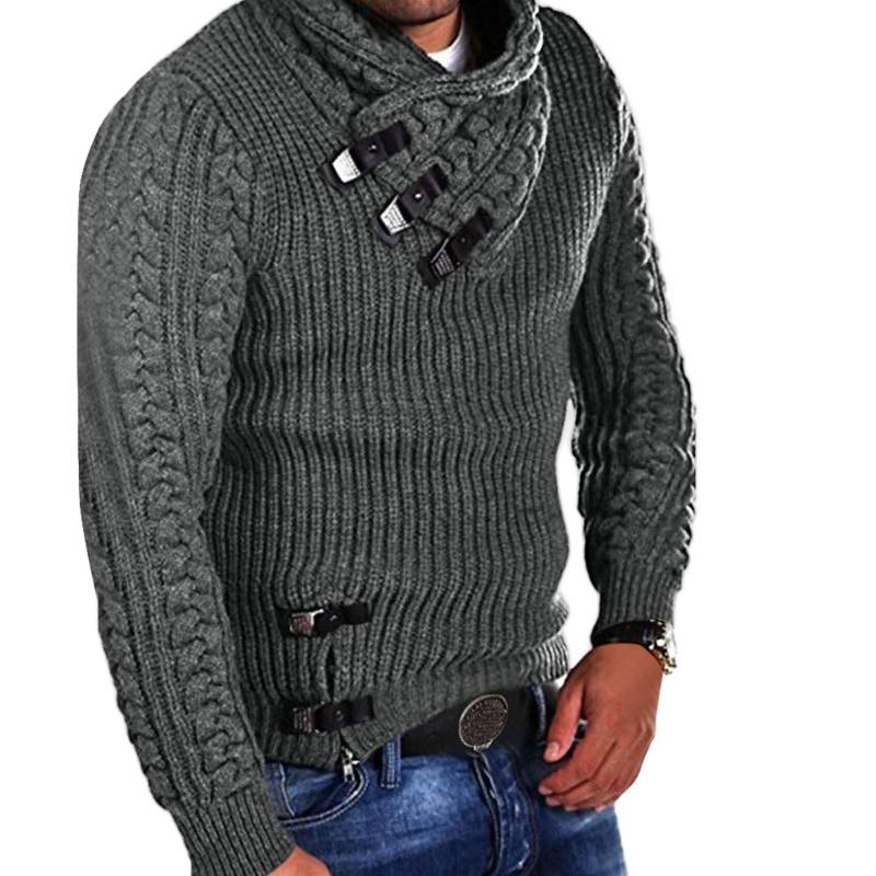 Herren Winter Freizeit Rollkragen Langarm Einfarbig Pullover L von Joom DACH