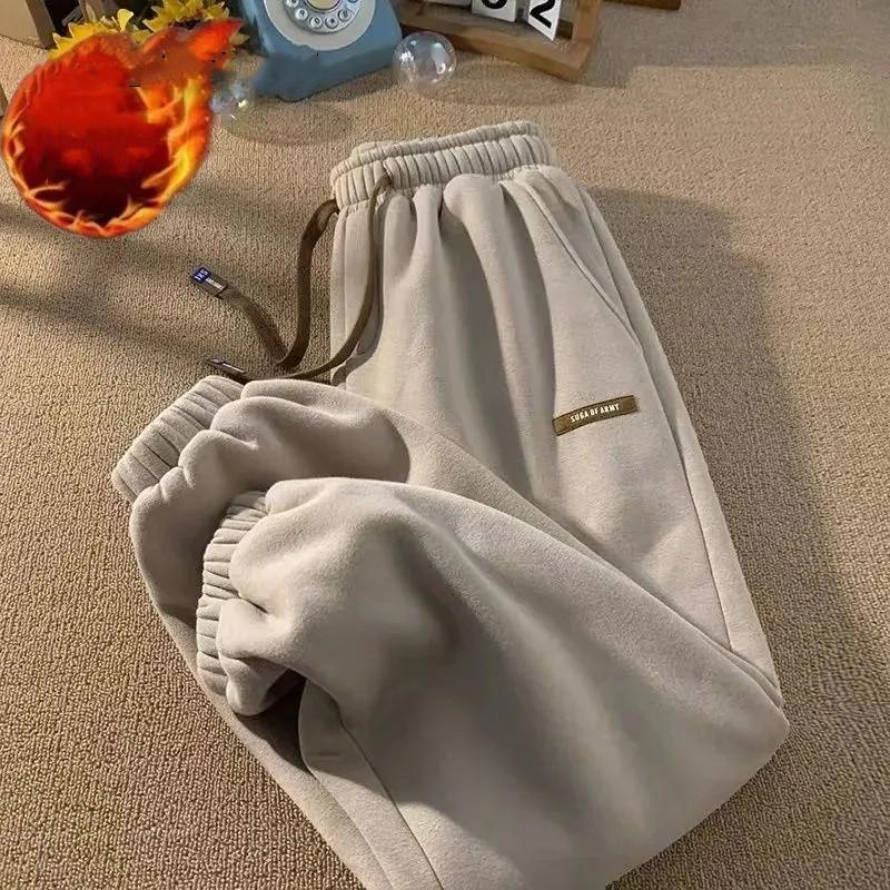 Herren Winter Gefütterte Verdickte Warme Jogginghose Einfarbig Kordelzug Freizeit Hose XL khaki von Joom DACH