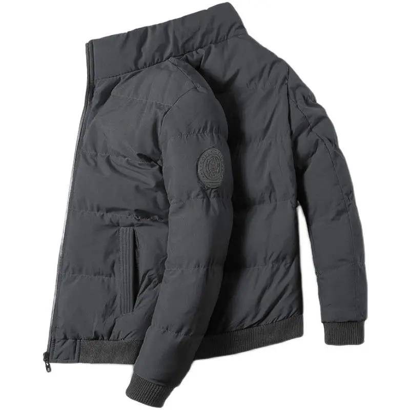 Herren Winter Locker Stehkragen Daunenjacke Vielseitige Warme Verdickte Jacke M schwarz von Joom DACH