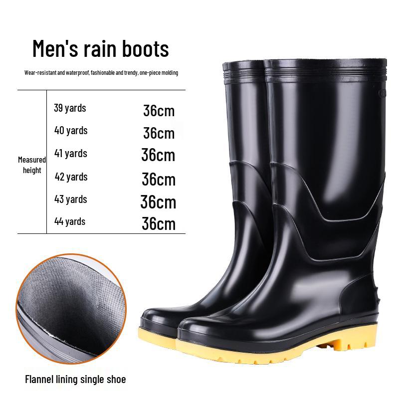 Herren Winter Mid-Calf Fleecegefüttert Regenstiefel - Dicke Baumwolle und Wasserdicht Size 40 von Joom DACH