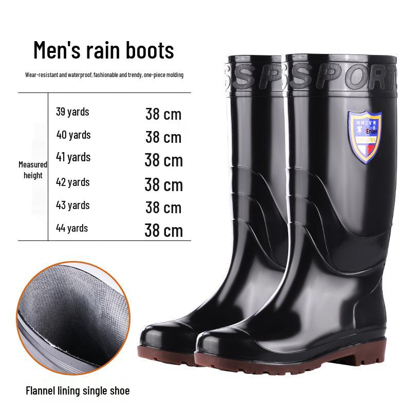 Herren Winter Mid-Calf Fleecegefüttert Regenstiefel - Dicke Baumwolle und Wasserdicht Size 41 von Joom DACH