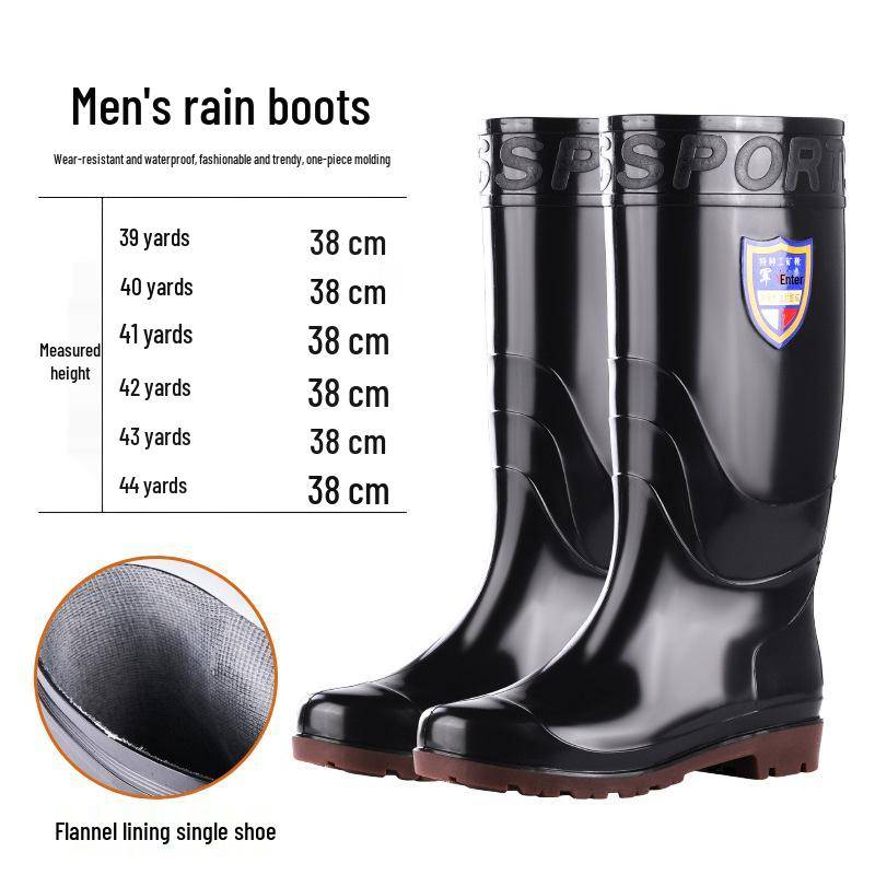 Herren Winter Mid-Calf Fleecegefüttert Regenstiefel - Dicke Baumwolle und Wasserdicht Size 41 von Joom DACH