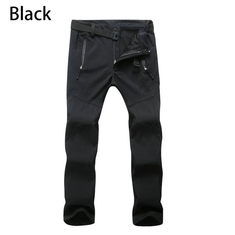 Herren Winter Outdoor Wasserdichte Wanderhose Camping Klettern Angeln Skifahren Fleece Warme Hosen XL schwarz von Joom DACH