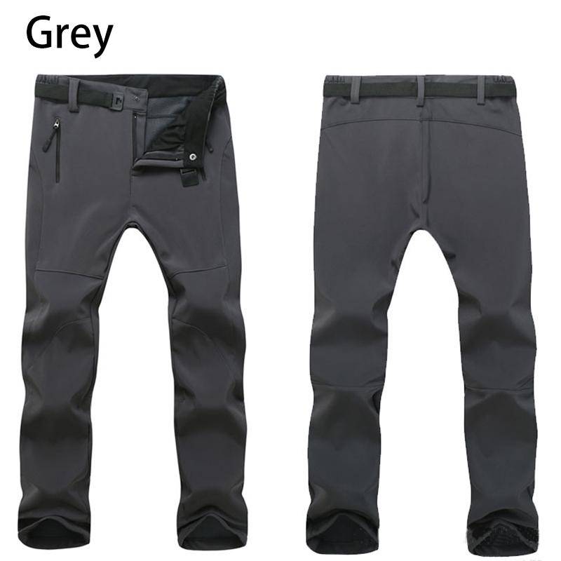 Herren Winter Outdoor Wasserdichte Wanderhose Camping Klettern Angeln Skifahren Fleece Warme Hosen XL grau von Joom DACH
