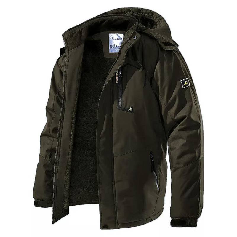 Herren Winter Parkas Outdoor Jacke Verdicken Fleece Warme Wasserdichte Windjacke Ski Jacken Klettern Männer Dicken Mantel Heißer Verkauf XXXL armee grüne von Joom DACH