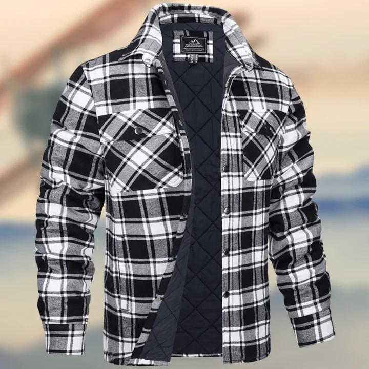 Herren Winter Plaid Verdickt Langarm Lose Warme Hemd 3XL schwarz weiße von Joom DACH