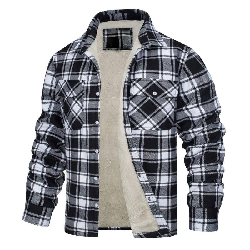 Herren Winter Plaid Verdickt Langarm Lose Warme Hemd 4XL von Joom DACH